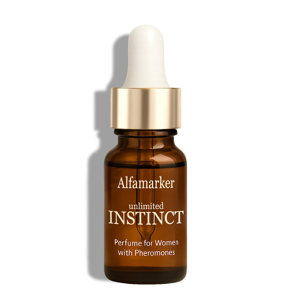Alfamarker unlimited INSTINCT perfume bottle with dropper